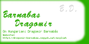barnabas dragomir business card